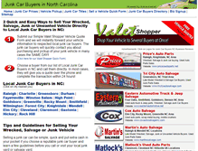 Tablet Screenshot of junkcarbuyersnc.com